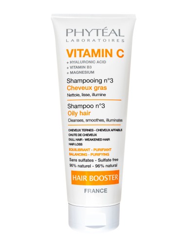 PHYTÉAL VITAMINE C SHAMPOOING BOOSTER N°3 CHEVEUX GRAS 250 ML