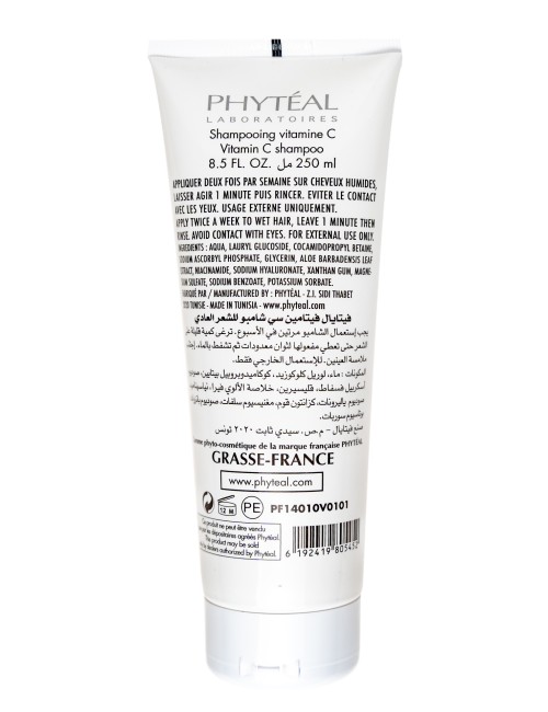 PHYTÉAL VITAMINE C SHAMPOOING BOOSTER N°3 CHEVEUX GRAS 250 ML